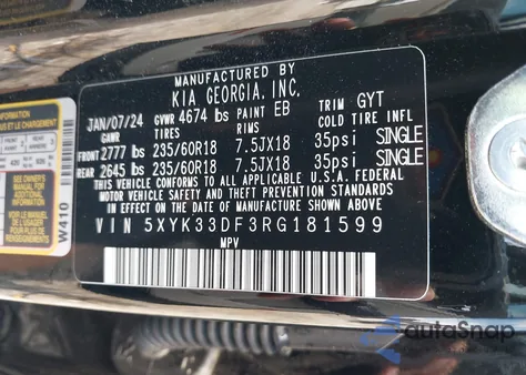 2024 Kia Sportage Ex from USA, damaged, VIN 5XYK33DF3RG181599